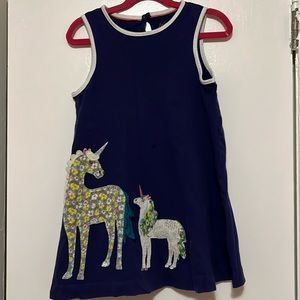 Mini Boden Unicorn Dress 5/6 Years